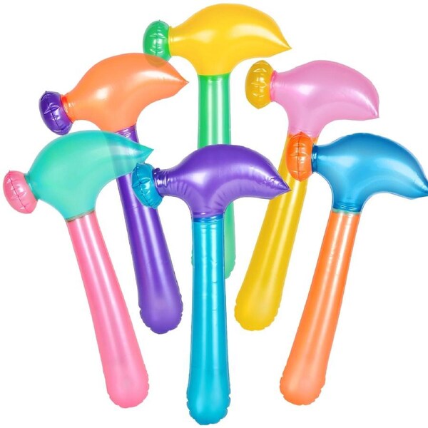 Neon and Metallic Inflatable Hammer Assorted