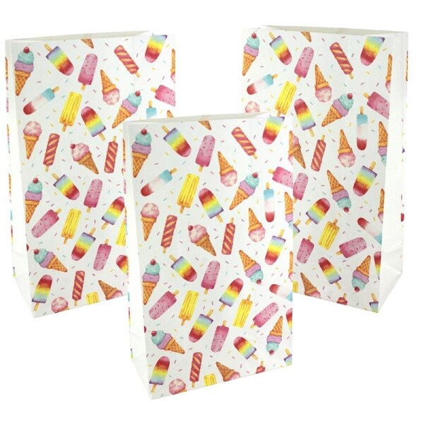 Ice Cream Paper Party Bags (Pack of 8)