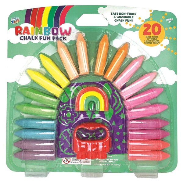 Rainbow Chalk Fun Pack (24 Pieces)