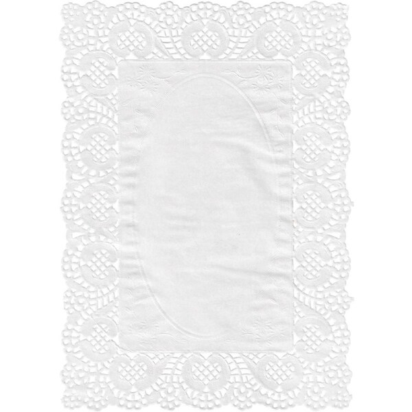 White Large Rectangular Paper Doilies (Pack of 30)