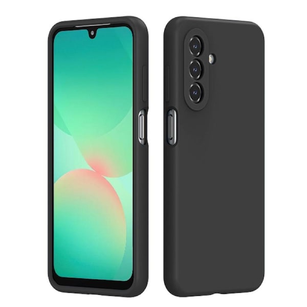 ZUSLAB Galaxy A26 Case Nano Silicone Shockproof Gel Rubber Bumper Protective Cover for Samsung (2025) - Black