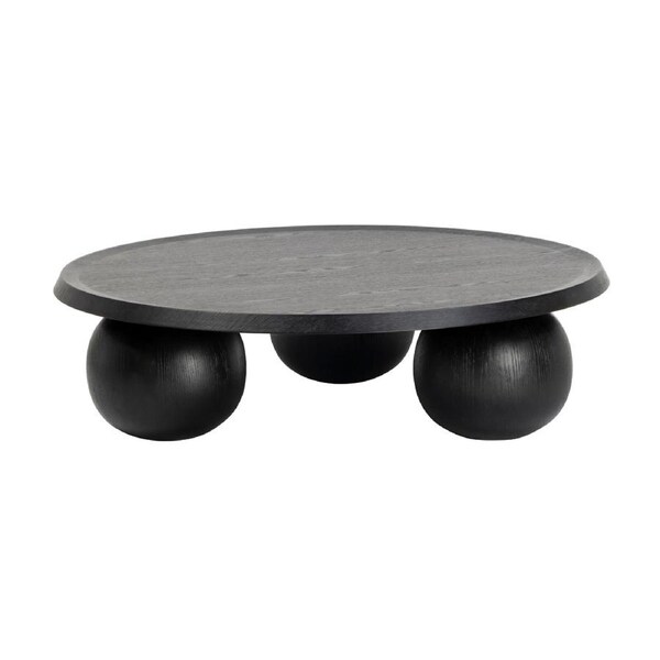 Maxine 100cm Round Coffee Table Black