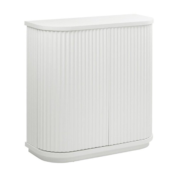 El Nino Flute 100cm Timber Storage Cabinet White