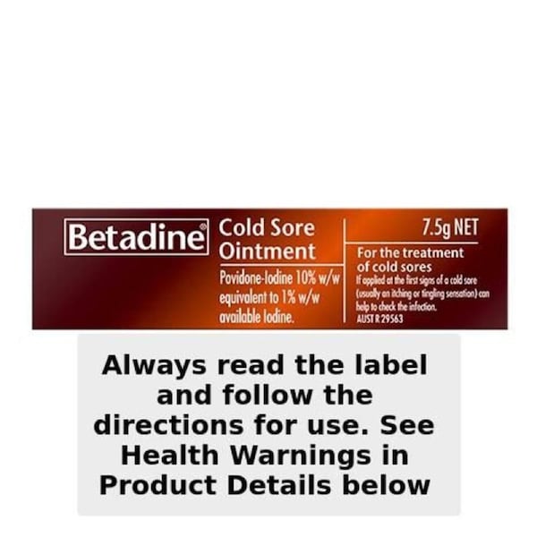 Betadine Cold Sore Ointment 7.5g