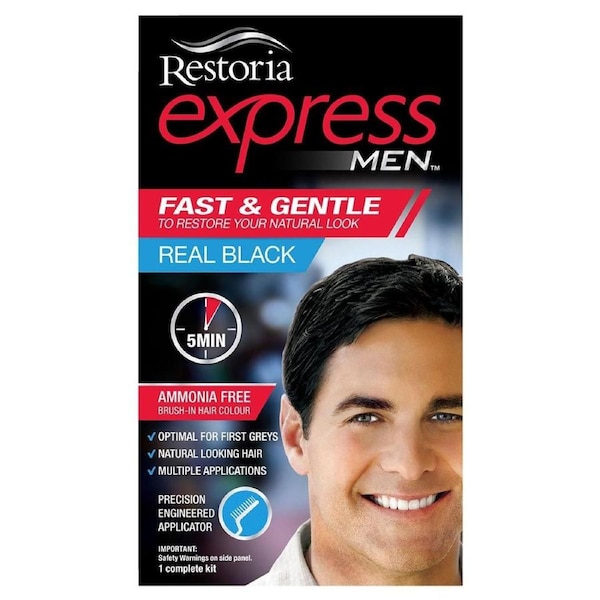 Restoria Express Men's Hair Dye Real Black