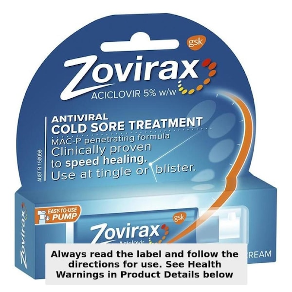 Zovirax Cold Sore Cream Pump 2g