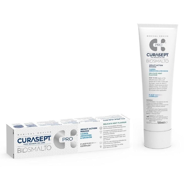 Curasept Biosmalto Mousse Caries Abrasion Erosion Mint 50ml