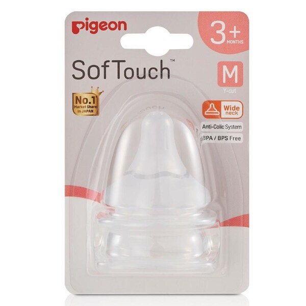 Pigeon SofTouch Teat (M) 2 Pack