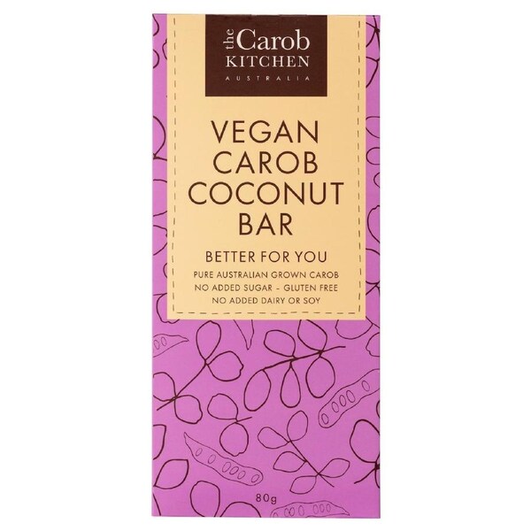 The Carob Kitchen Vegan Carob Coconut Bar 80g