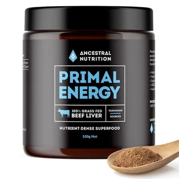 Ancestral Nutrition Primal Energy Grass Fed Beef Liver Powder 100g