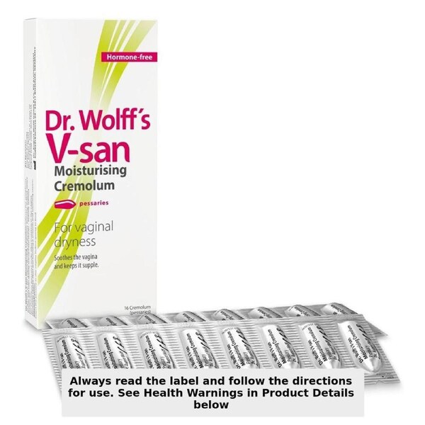 Dr Wolff's V-san Moisturising Cremolum Pessaries 16 Pack