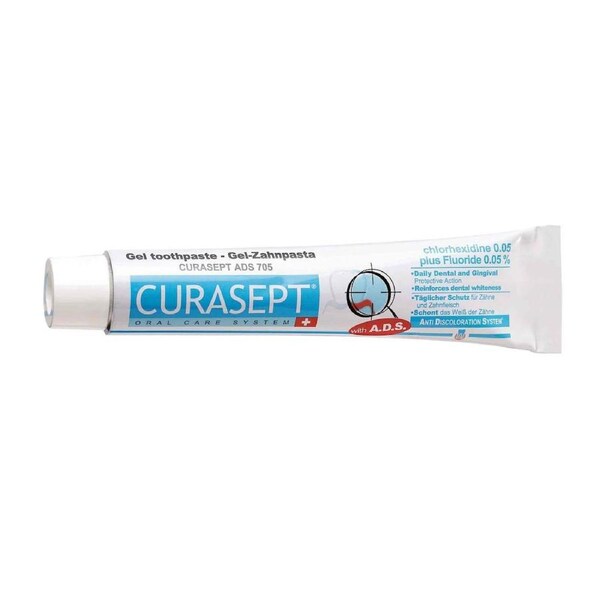 Curasept ADS 705 Chlorhexidine 0.05% Gel Toothpaste 75ml