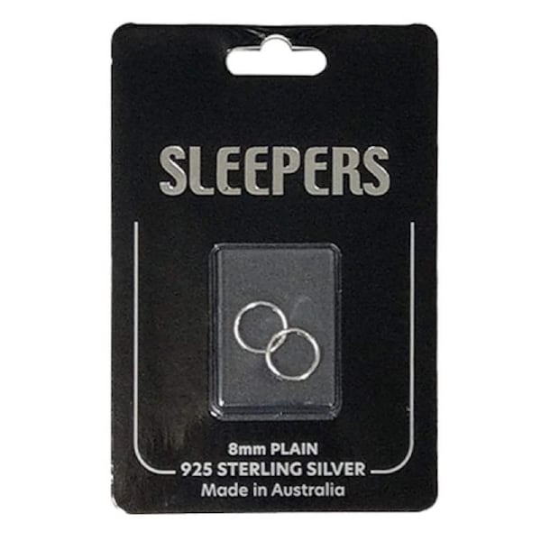 Studex Mini Plain Sleeper Earrings Silver 8mm - 1 Pair