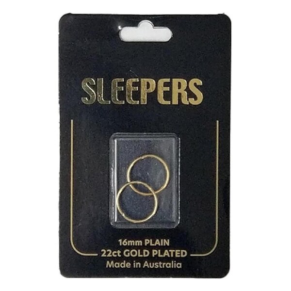 Studex Plain Sleeper Earrings Gold Plated Large 16mm - 1 Pair