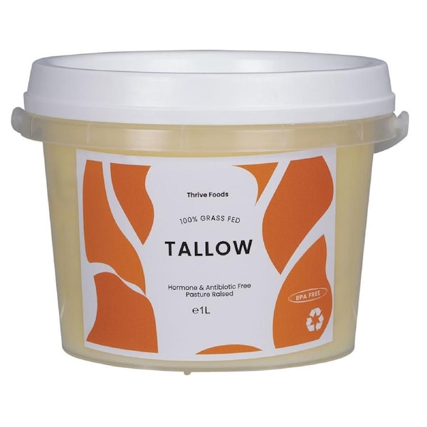 Thrive Foods 100% Grass Fed Tallow 1L