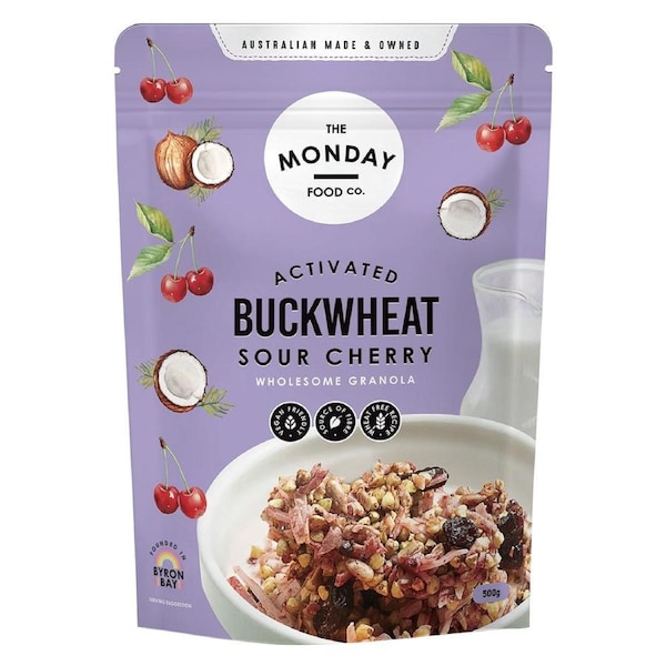 The Monday Food Co. Activated Buckwheat Granola Sour Cherry 500g