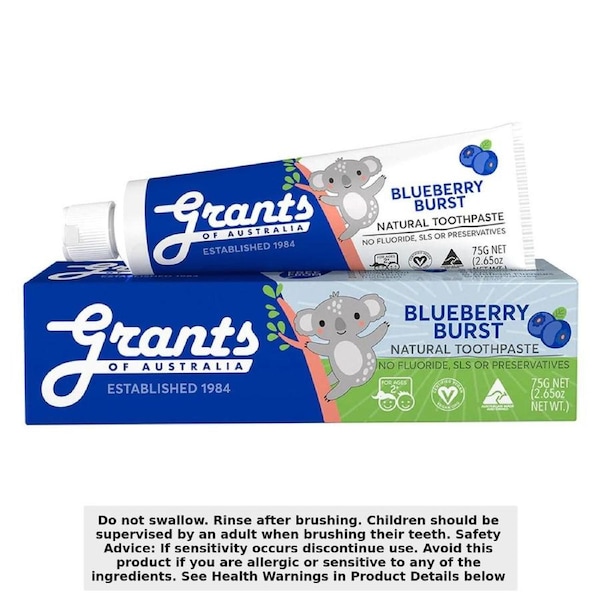 Grants Kids Natural Toothpaste Blueberry Burst 75g