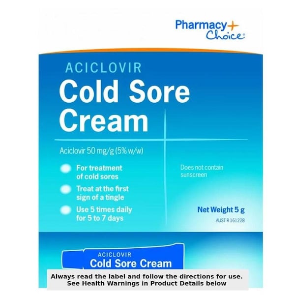Pharmacy Choice Aciclovir Cold Sore Cream 5g