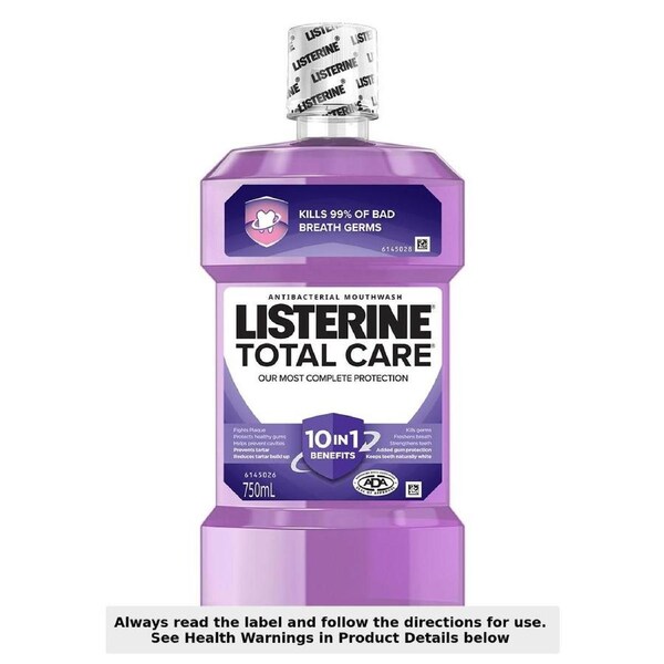 Listerine Total Care 10 in 1 Antibacterial Mouthwash 750ml