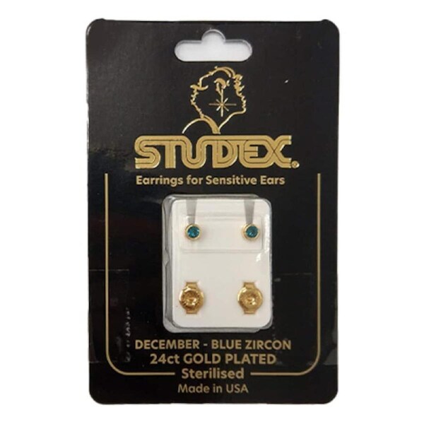 Studex Regular Birthstone December Gold Stud Earring 1 Pair