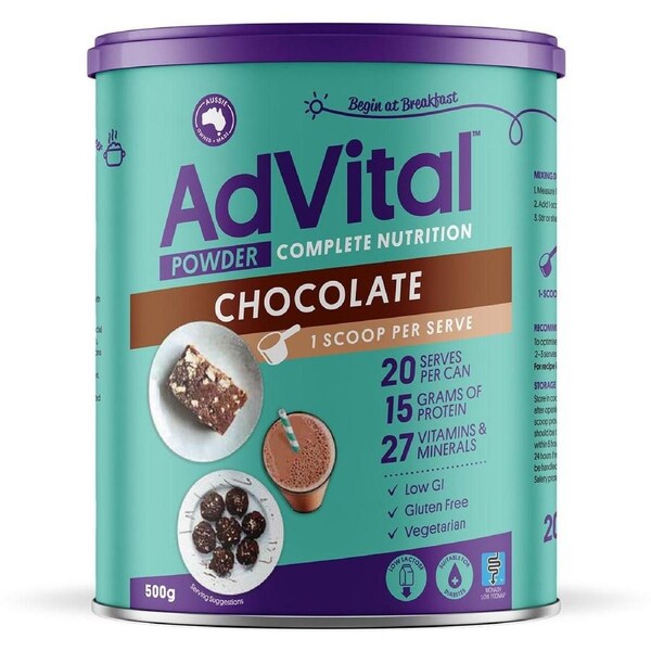 AdVital Nutritionally Complete Chocolate Powder 500g