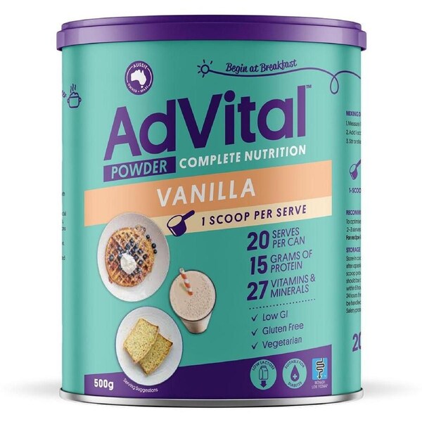 AdVital Nutritionally Complete Vanilla Powder 500g