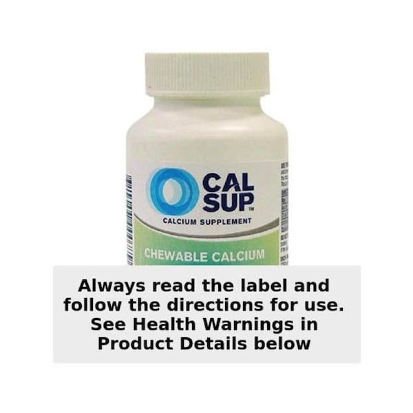 Cal Sup Chewable Calcium Tablets Spearmint 500mg 60 Pack