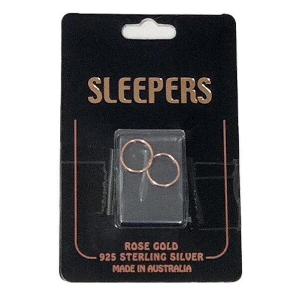 Studex Plain Sleeper Earrings Small 12mm Rose Gold 1 Pair