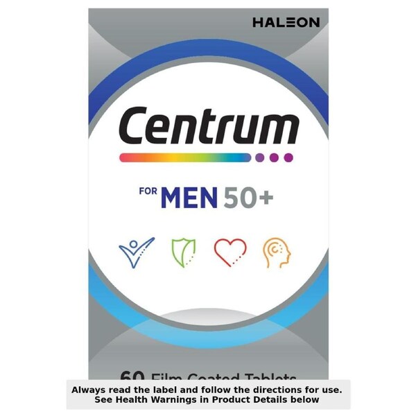 Centrum For Men 50+ Multivitamin 60 Tablets