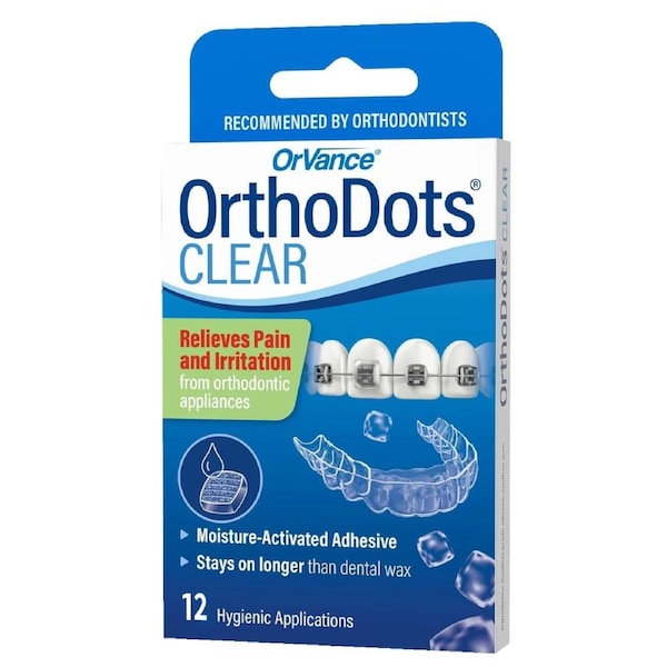 Orthodots Clear Dental Wax For Braces 12 Pack
