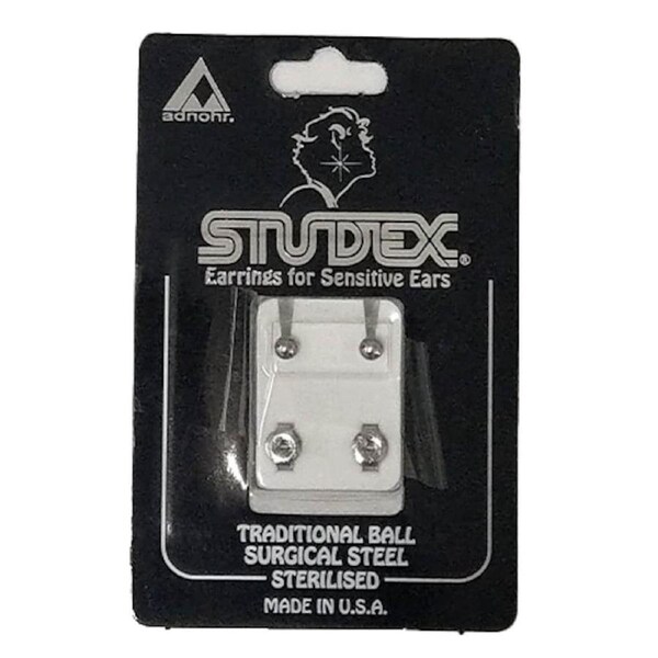 Studex Traditional Ball Surgical Steel Stud Earrings 1 Pair