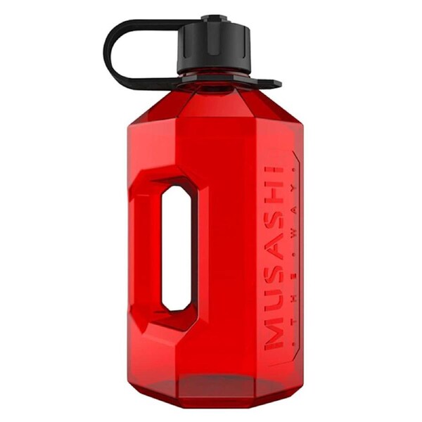 Musashi Alpha Water Jug Clear Red 2.4L