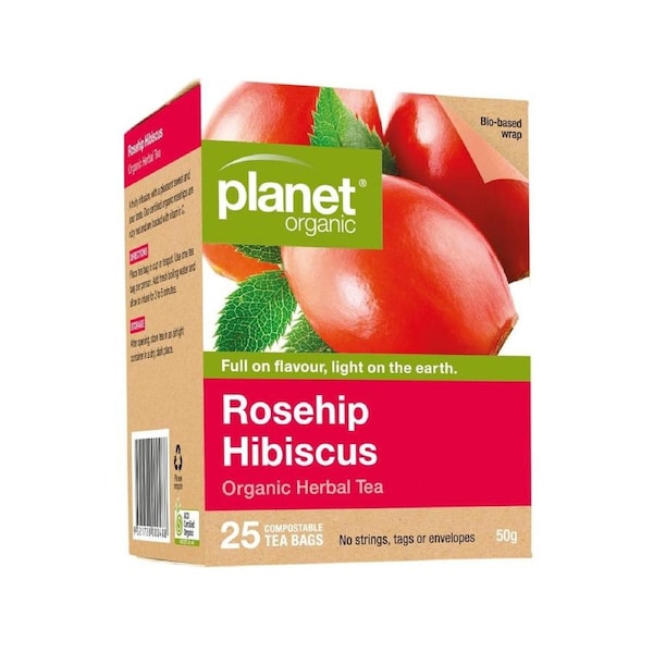 Planet Organic Rosehip Hibiscus Tea Bags 25 Pack