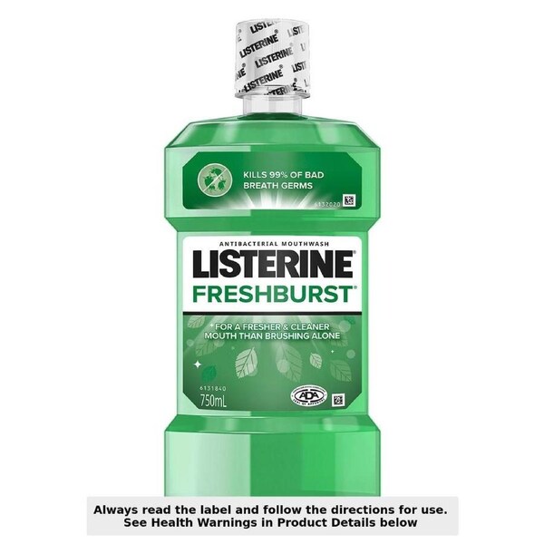 Listerine FreshBurst Antibacterial Mouthwash 750ml