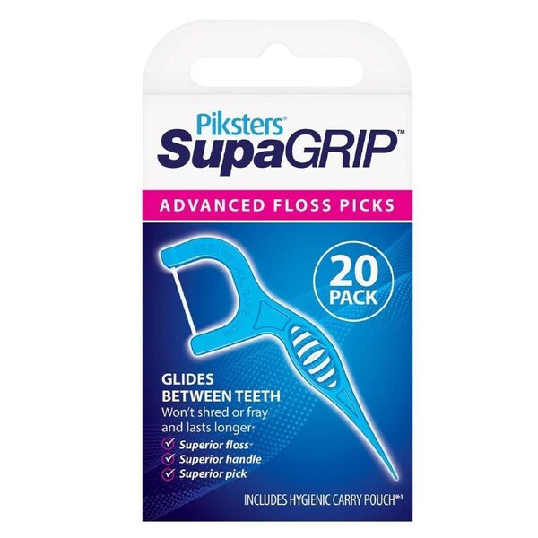 Piksters Supagrip Dental Floss Picks 20 Pack