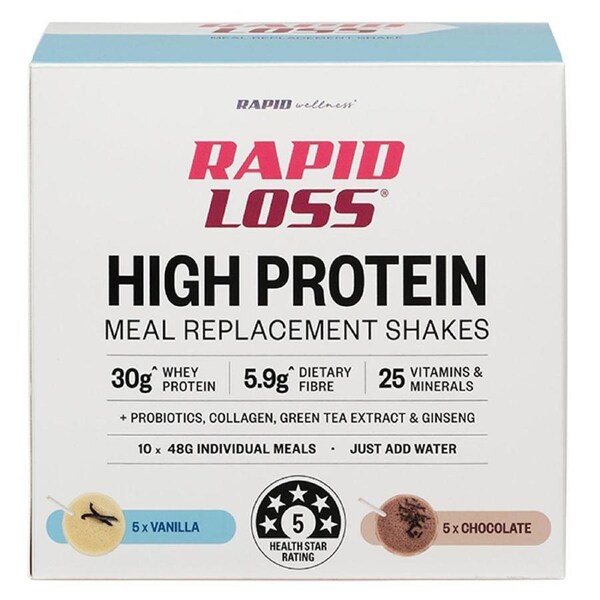 Rapid Loss High Protein Meal Replacements Shake Mixed Pack 10 x 48g