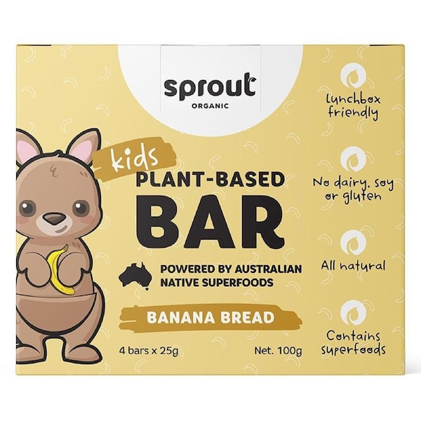 Sprout Organic Kids Plant Based Banana Bread Bars 4 Pack