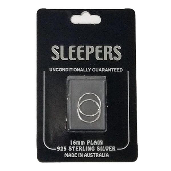 Studex Plain Large 16mm Sleeper Earring Silver 1 Pair