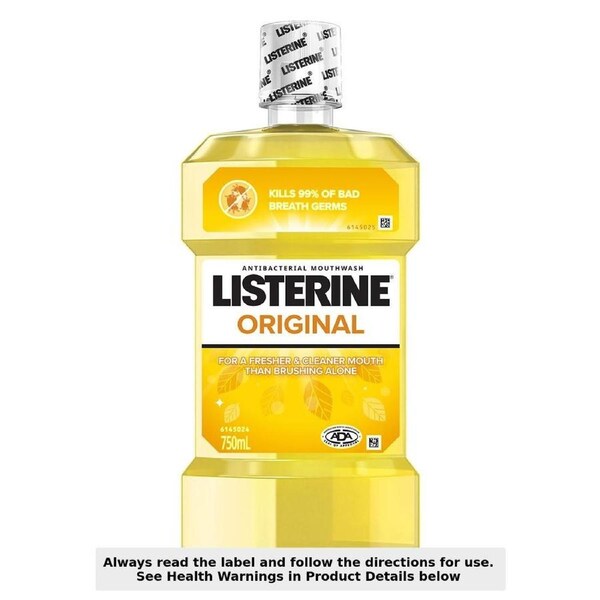 Listerine Original Antibacterial Mouthwash 750ml