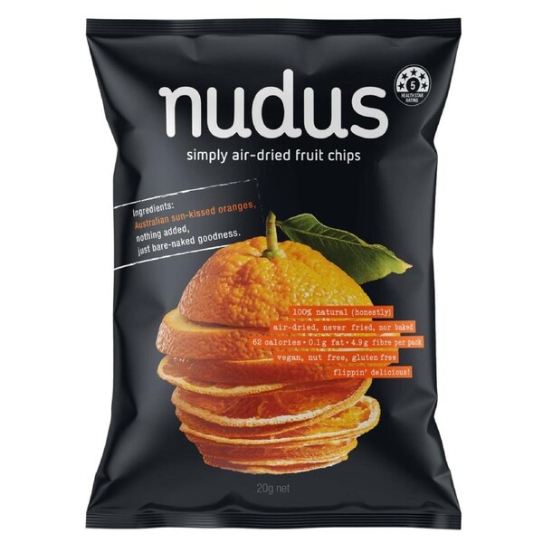 Nudus Air-Dried Orange Fruit Chips 20g