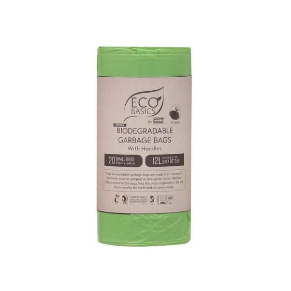 White Magic Eco Basics Bio Garbage Bags Small 12L X 20 Bags