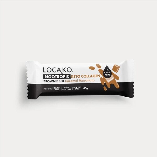 Locako Keto Collagen Brownie Bite Caramel Macchiato 40g