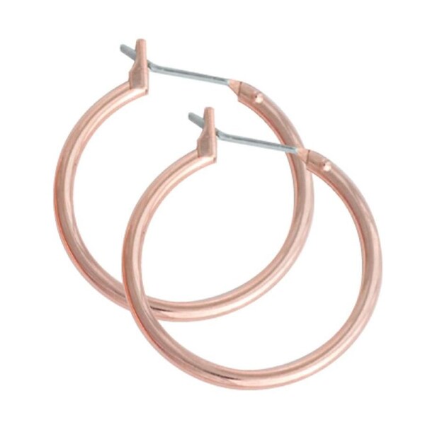 Studex Just Hoops 19mm Hoop Earring Rose Gold 1 Pair