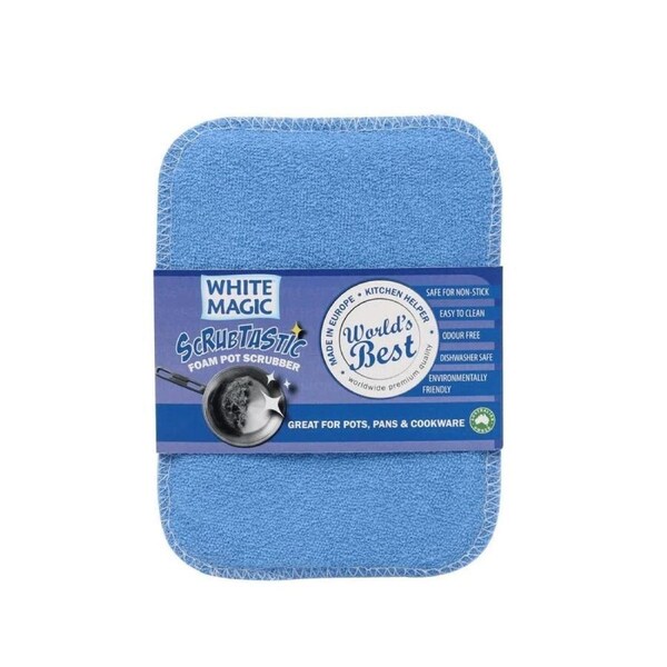 White Magic Scrubtastic Foam Pot Scrubber 1 Pack