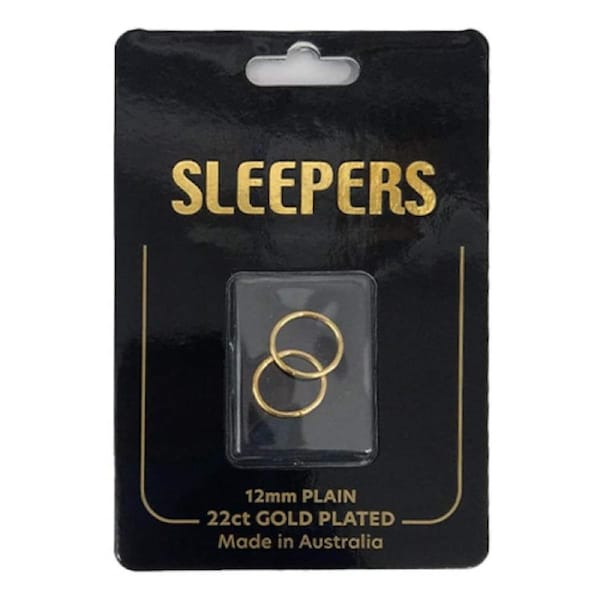 Studex Plain Small 12mm Sleeper Earring Gold 1 Pair
