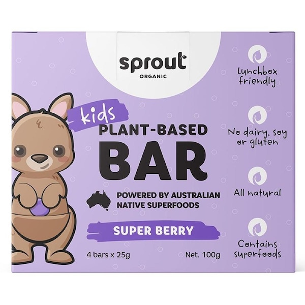 Sprout Organic Kids Plant Based Super Berry Bars 4 Pack