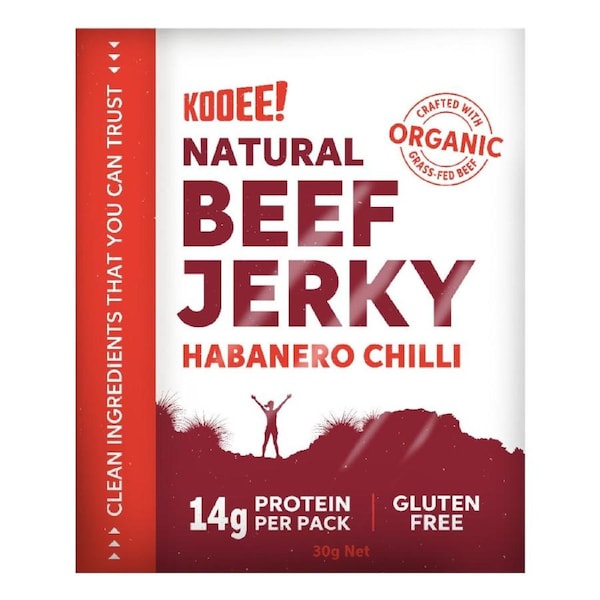 Kooee Natural Beef Jerky Habanero Chilli 30g