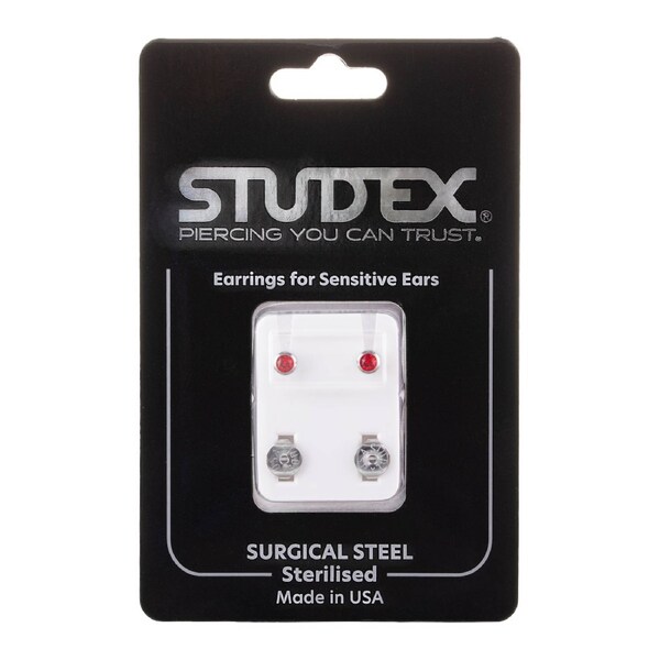 Studex Regular Birthstone July Silver Stud Earring 1 Pair