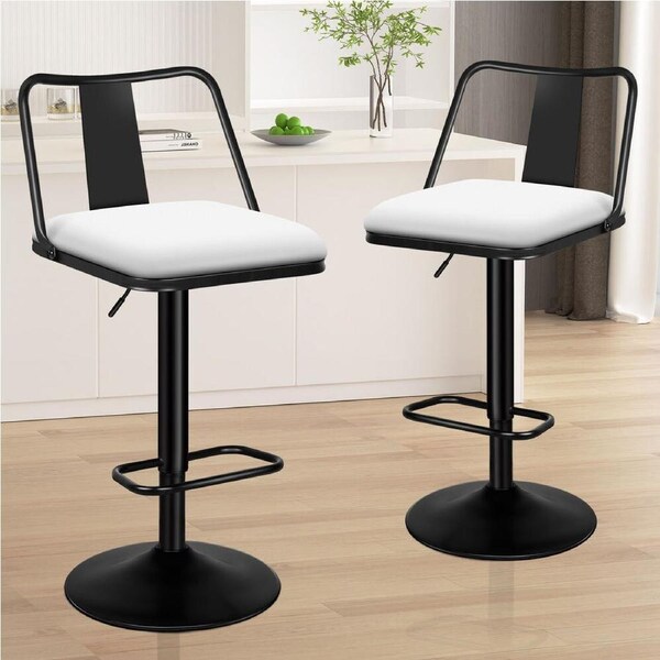 2x ALFORDSON Bar Stools Gloria Industrial Retro White