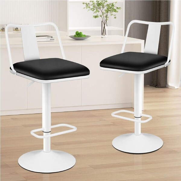 2x ALFORDSON Bar Stools Gloria Industrial Retro Black White